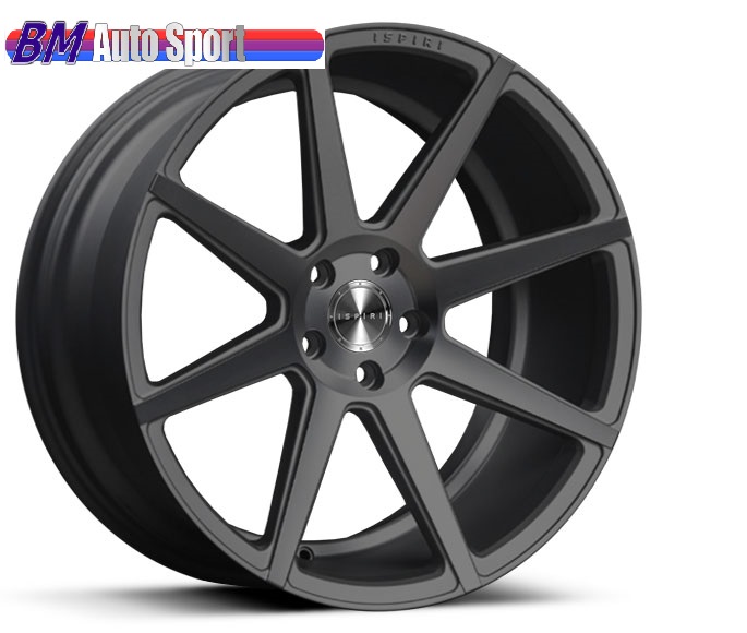 NEW 20  ISPIRI ISR8 ALLOY WHEELS IN SATIN GUNMETAL WITH DEEPER CONCAVE 10 5  REARS